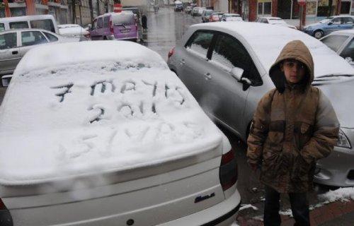 Sivas'ta Mayıs ayında kar  - Resim 11