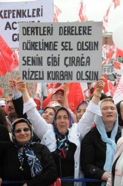 Kılıçdaroğlu'nun Rize mitingi - Küfürlü pankart - Resim 10