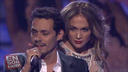 JLO'dan eşi Marc Anthony'ye ateşli öpücük