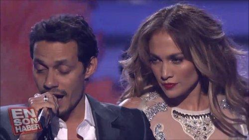 JLO'dan eşi Marc Anthony'ye ateşli öpücük