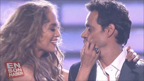 JLO'dan eşi Marc Anthony'ye ateşli öpücük