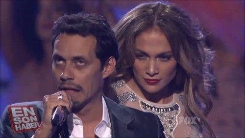 JLO'dan eşi Marc Anthony'ye ateşli öpücük