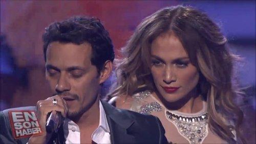JLO'dan eşi Marc Anthony'ye ateşli öpücük