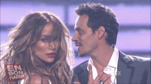 JLO'dan eşi Marc Anthony'ye ateşli öpücük