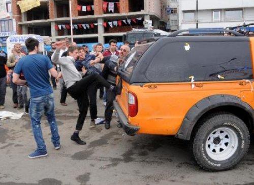 Başbakan Erdoğan'ın Hopa mitingi öncesi olay 