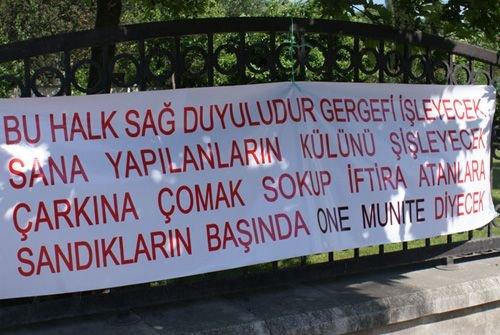 AKP'nin Kazlıçeşme mitingindeki pankartları - Resim 13