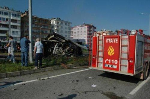Giresun'da yolcu otobüsü yandı: 9 ölü 