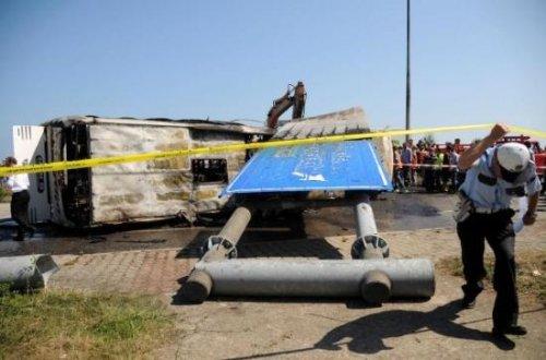 Giresun'da yolcu otobüsü yandı: 9 ölü 