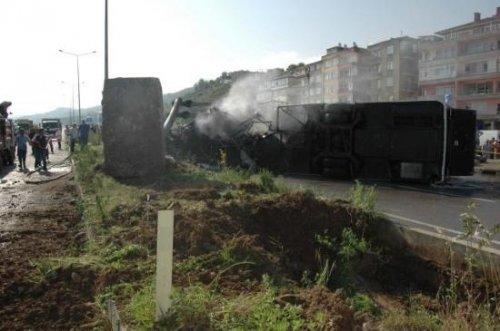 Giresun'da yolcu otobüsü yandı: 9 ölü 