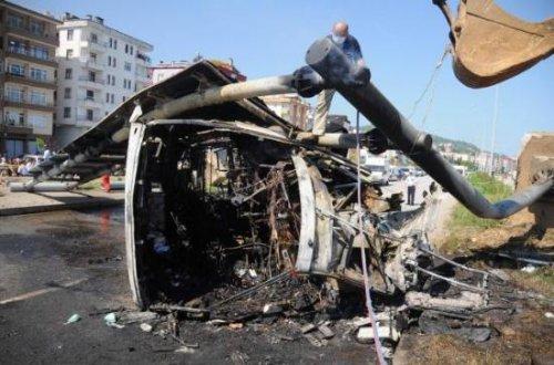 Giresun'da yolcu otobüsü yandı: 9 ölü 