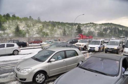 Haziran Ankara'sında kış görüntüleri