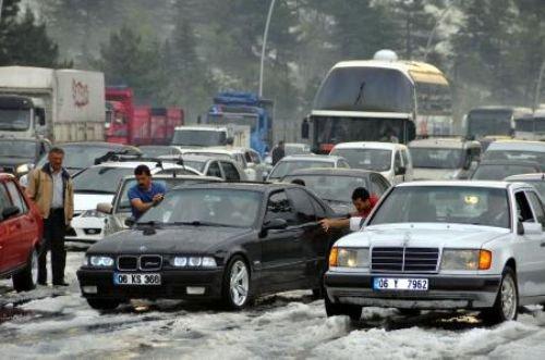 Haziran Ankara'sında kış görüntüleri