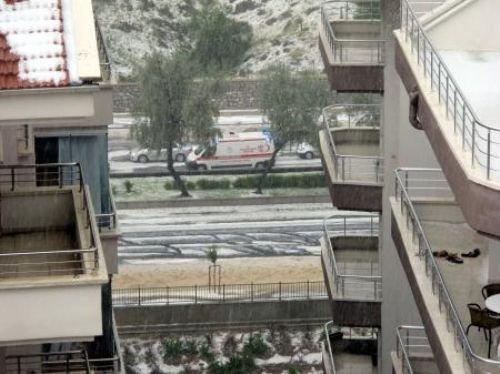 Haziran Ankara'sında kış görüntüleri