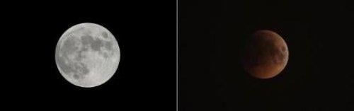 Ay tutulmasından muhteşem kareler