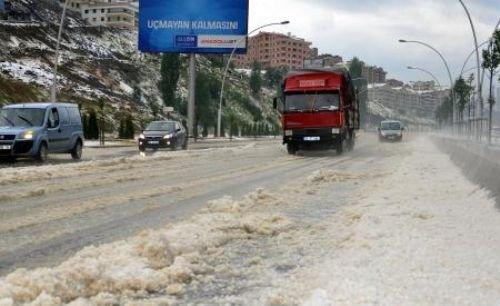 Haziran Ankara'sında kış görüntüleri