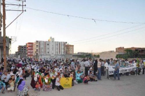 Silopi'de Hatip Dicle protestosu