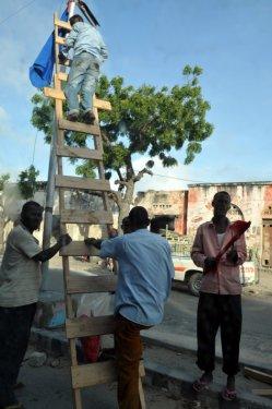 Somali'de Erdoğan pankartları