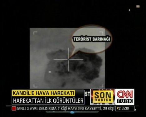 Kandil hava harekatından ilk görüntüler