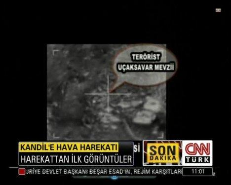 Kandil hava harekatından ilk görüntüler