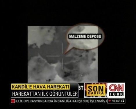 Kandil hava harekatından ilk görüntüler