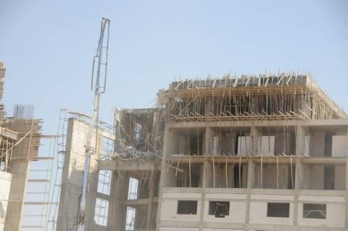 Kilis'te yurt inşaatı çöktü