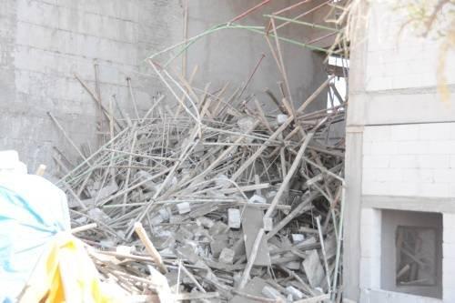 Kilis'te yurt inşaatı çöktü