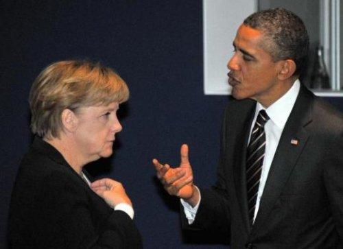 Merkel Obama'nın karşısında el pençe - Resim 8