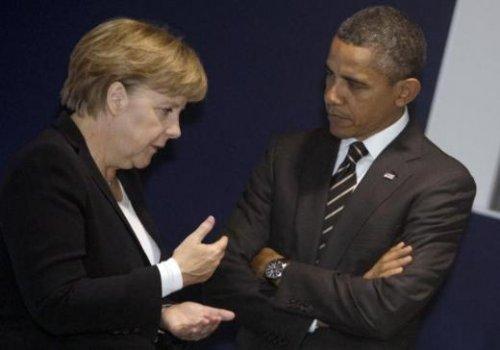 Merkel Obama'nın karşısında el pençe - Resim 6