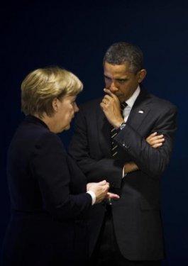 Merkel Obama'nın karşısında el pençe - Resim 15