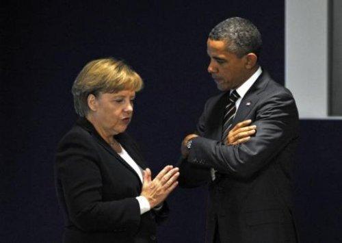 Merkel Obama'nın karşısında el pençe - Resim 3