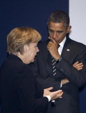 Merkel Obama'nın karşısında el pençe - Resim 12