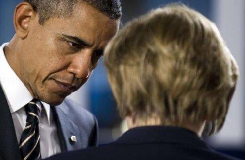 Merkel Obama'nın karşısında el pençe - Resim 14