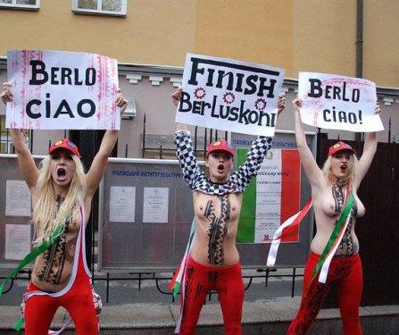 Femen'den Berlusconi’nin gidişine üstsüz kutlama - Resim 9