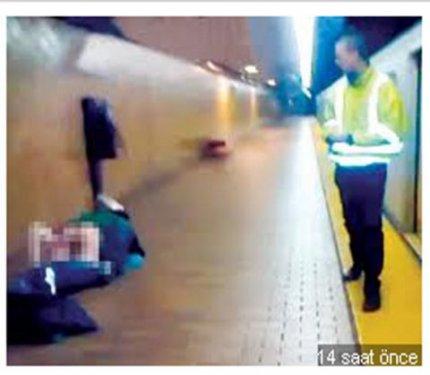 Metroda akıl almaz görüntü