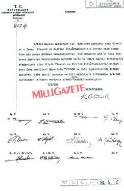 Atatürk'ün Ayasofya kararnamesindeki imzası - Resim 3