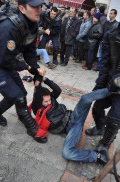 Edirne'de protestocu gençler gözaltına alındı - Resim 12