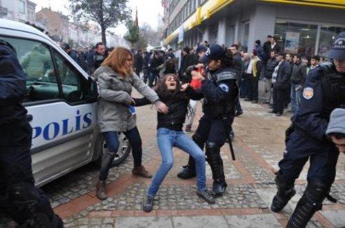 Edirne'de protestocu gençler gözaltına alındı - Resim 14