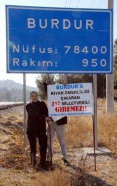 Burdur'da kıyak emeklilik protestosu
