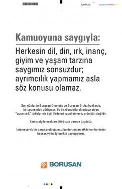 Borusan'dan gazetelere tam sayfa ilan  - Resim 10