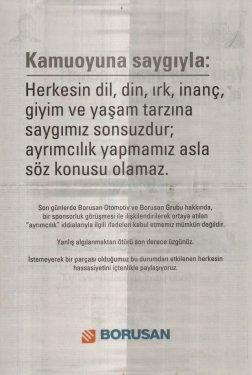 Borusan'dan gazetelere tam sayfa ilan  - Resim 14