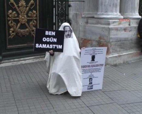 Polisi alarma geçiren tek kişilik eylem - Resim 11