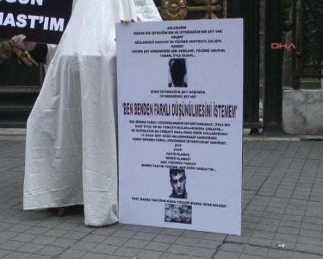 Polisi alarma geçiren tek kişilik eylem - Resim 8