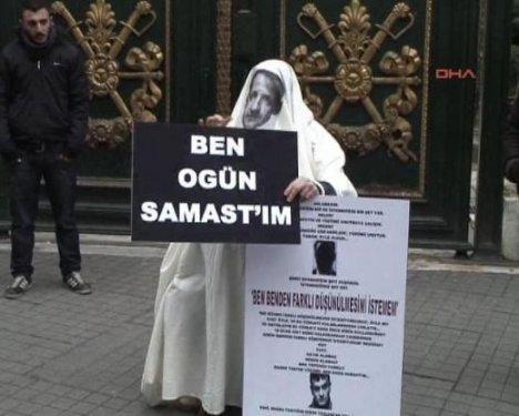 Polisi alarma geçiren tek kişilik eylem - Resim 6