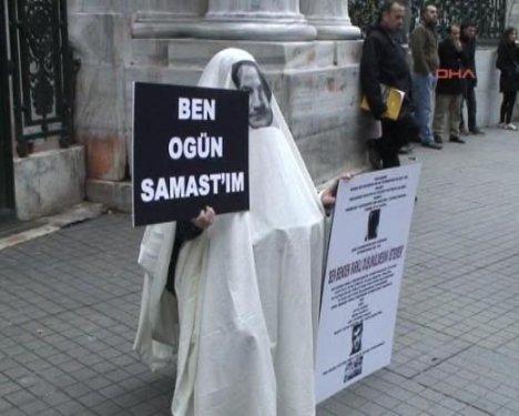 Polisi alarma geçiren tek kişilik eylem - Resim 5