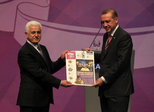 Erdoğan Zaman Gazetesi'nin 25. yıl resepsiyonuna katıldı