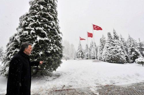 Kar altındaki Çakaya Köşkü'nden çok özel 30 kare - Resim 1
