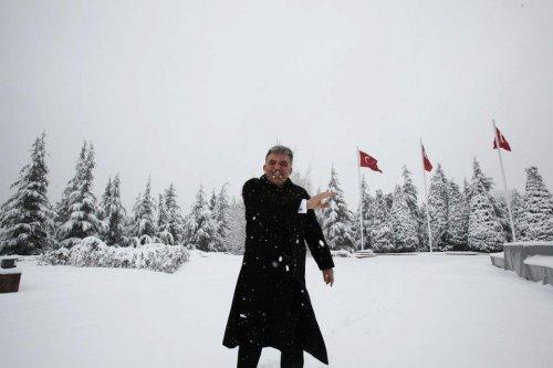 Kar altındaki Çakaya Köşkü'nden çok özel 30 kare - Resim 5