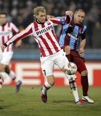 Trabzonspor - PSV Eindhoven maçından kareler