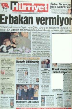 15 yıl önceki 28 Şubat manşetleri