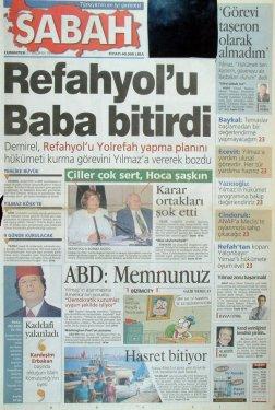 15 yıl önceki 28 Şubat manşetleri